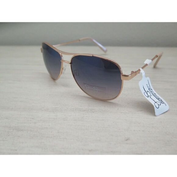 Jessica Simpson Aviator Sunglasses J106-RGLD Metal Frame Gray Gradient Lens - Picture 2 of 7